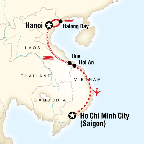 Classic Vietnam Tour Map